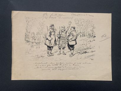 null HENRIOT (1857-1933)

Trois illustrations sur le thème de la chasse :

"Couple...