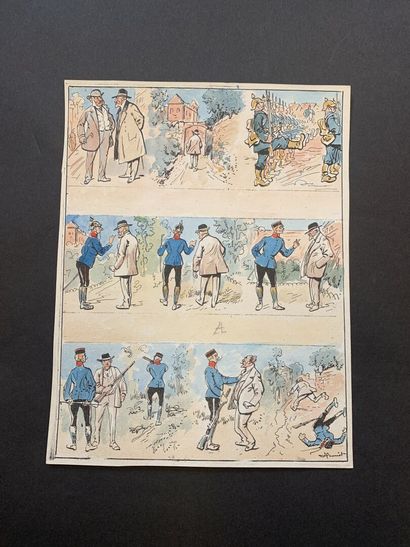 null HENRIOT (1857-1933)

Trois illustrations représentant des militaires :

- "Tu...