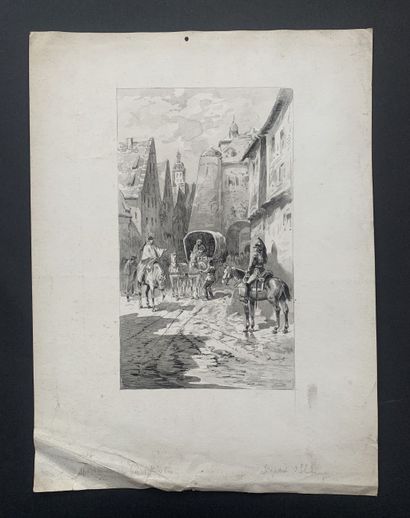 null HENRIOT (1857-1933)

Two illustrations : 

"Departure to Elbeuf" 

"Distribution...
