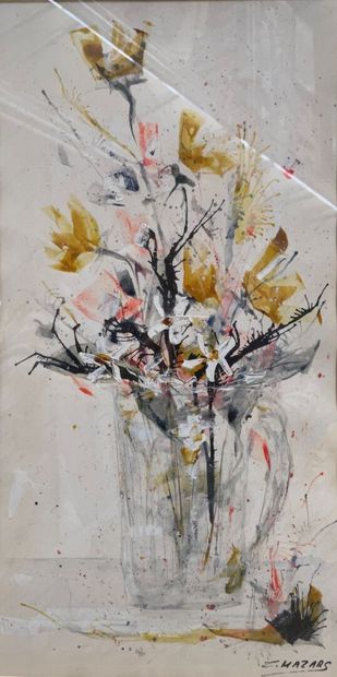 null 
Claude MAZARS (1930)

-Flowers

Oil on panel signed lower left

27 x 22 cm

-Bouquets

Two...