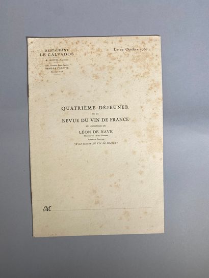 null Calendriers - Menus 

	Ensemble de menus anciens (XIXème) imprimés, certains...