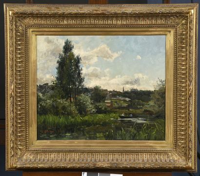 null 
Jean-Baptiste OLIVE (1848-1936)




Boat on the river




Oil on canvas, signed...