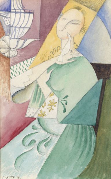 André LHOTE (1885-1962)

Femme à l'oiseau

Plume...