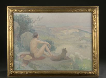 null René Charles Eugène LONGA (1878-?)

Berger en Grèce 

Huile sur toile, signée...