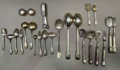 Lot of silver flatware mismatched including:...