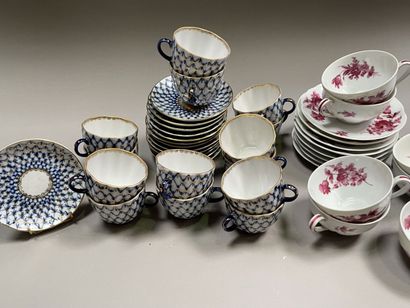 Two parts of porcelain tea services:

-One...