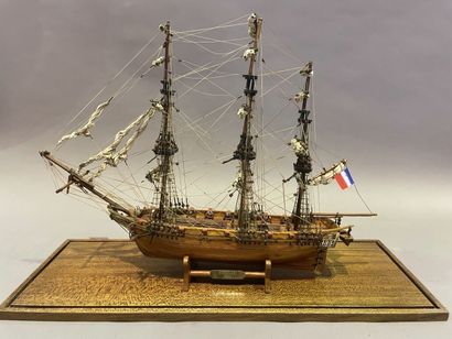 -Model of a wooden ship 