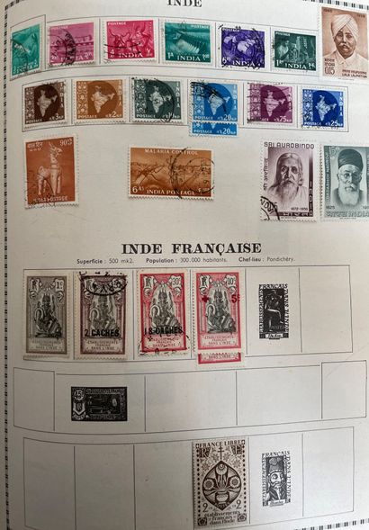 null 
Lot de timbres : France et étranger.

(4 albums)
