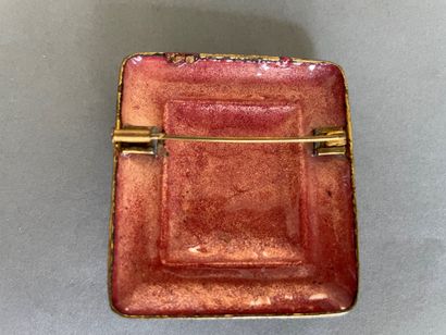 null 
-Lot of fancy jewelry.

-MAGADOUX Georges (1909-1983)

Square brooch in enamelled...
