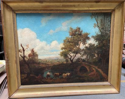 null Émile LOUBON (1809-1863)

Shepherds and their flocks

Oil on canvas, signed...