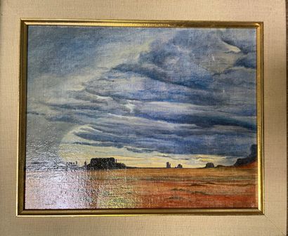 null Lot of framed pieces: paintings, engravings, watercolors, canvases and vari...