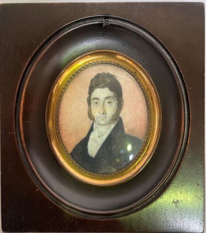 null French school of the 19th century

Portrait of a man in a frock coat

Miniature...