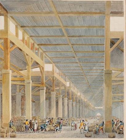 Pierre-François-Léonard FONTAINE (Pontoise 1762 - Paris 1853) Vue intérieure de la...