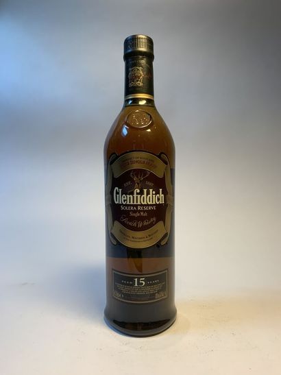 null 4 bouteilles de GLENFIDDICH de 70 cl, 40 % :

- 12 Years Special Reserve Single...