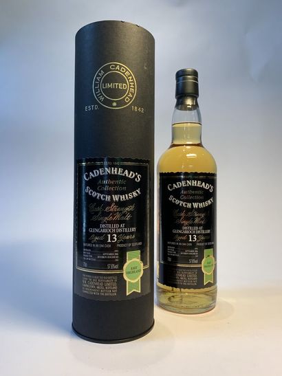 null 1 bouteille de GLENGARIOCH 13 Years Cadenhead's Authentic Collection Scotch...