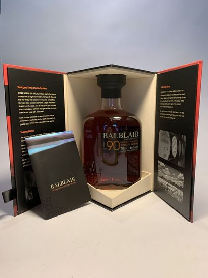 null 1 bouteille de BALBLAIR Vintage 1990, Highland Single Malt Scotch Whisky, 70...