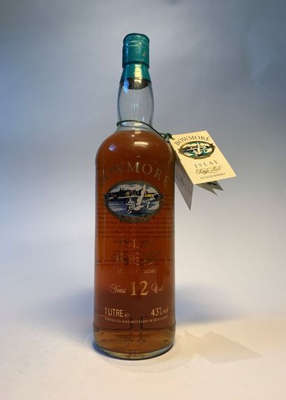 null 2 bouteilles de BOWMORE de 1 Litre :

- 12 Years Single Malt Scotch Whisky,...