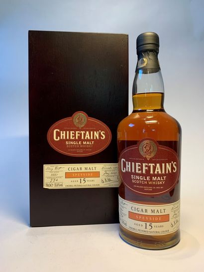 null 1 bouteille de CIGAR MALT 15 Years Chieftain's Single Malt Scotch Whisky, Speyside,...