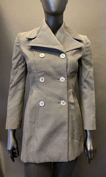 null VALENTINO Roma 

Grey wool jacket, double breasted. 

Size 36 approximately...
