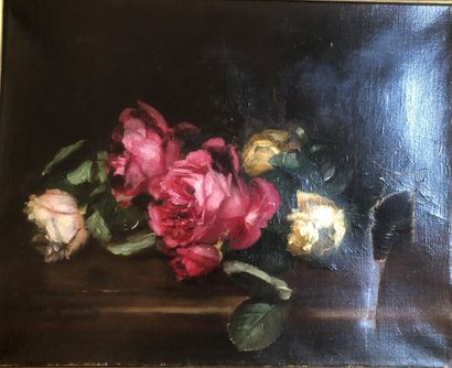 null 
Dominique ROZIER (1840-1901)

Jeté de roses.

Huile sur toile, signée en bas...