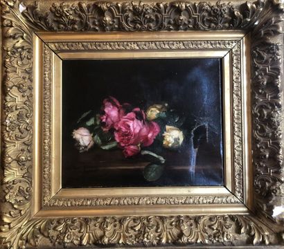 null 
Dominique ROZIER (1840-1901)

Jeté de roses.

Huile sur toile, signée en bas...