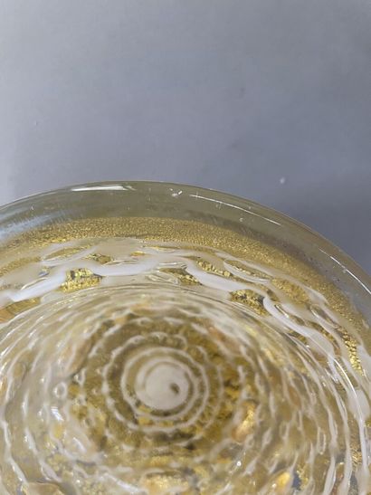 null 
BAROVIER & TOSO




Coupe-ronde en verre à décor en inclusions de poudre d'or.




H...