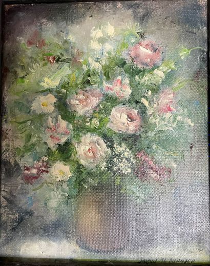 null 
Jacques Michel G. DUNOYER (1933-2000)




Vase de fleurs.




Huile sur toile...