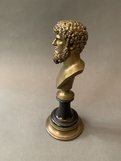 null 
Petit buste de Lucius VERUS en métal doré. 




H : 24 cm.
