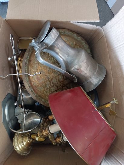 null 
Lot of various pewter as well as silver plated cutlery the whole mismatche...