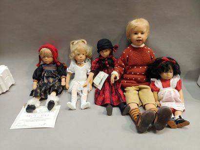 
Five GOTZ dolls: 




-Boy with still eyes...