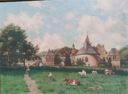 Édouard QUITTON (1842 - 1934) (Belgian school)

Cows...