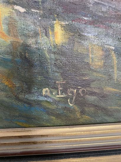 null School of the XXth century 

In a park

Oil on canvas, signed lower right.

50,5...