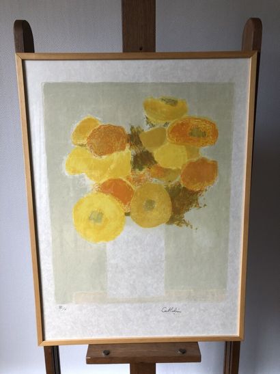 null Bernard CATHELIN (1919-2004)

Bouquet of marigolds, 1975

Lithograph signed...