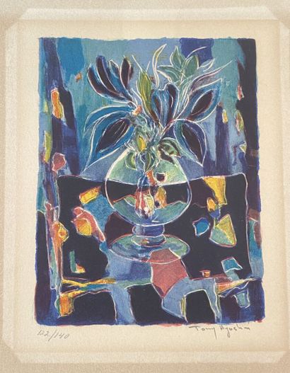 null Tony AGOSTINI (1916-1990)

Lot of five lithographs :

Still life

Signed and...