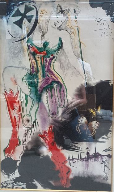null After Salvador DALI (1904-1989)

Archangel fighting the devil

Lithograph in...