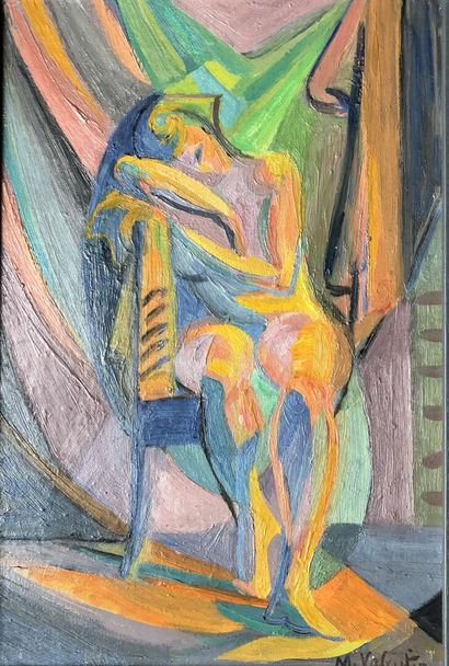 null 
Marcelle VALENTIN (1906-1992)




Nude - head leaning on draperies




Oil...