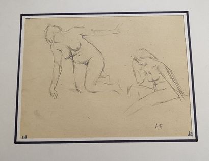 null Leonide FRECHKOP( 1897-1982 )

Lot of 5 sheets drawn on the front and back of...