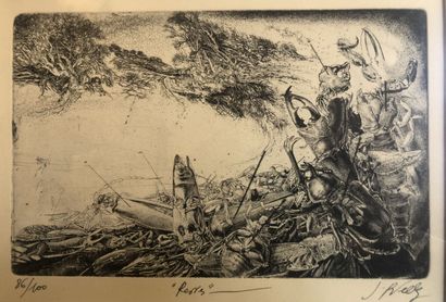 null Jean-Pierre VELLY (1943-1990)

-Remains, 1980

Etching and burin on copper on...