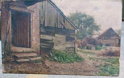null Édouard QUITTON (1842 - 1934) (Belgian school)

Barn

Oil on panel, signed lower...