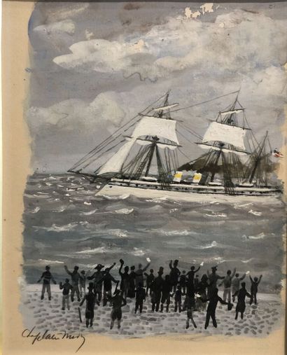 null 
Roger CHAPELAIN-MIDY (1904-1992)




Arrival of the boat 




Watercolor signed...