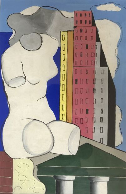 null 
Simone HERMAN (1905-?)





Venus and skyscrapers, New York





Gouache and...