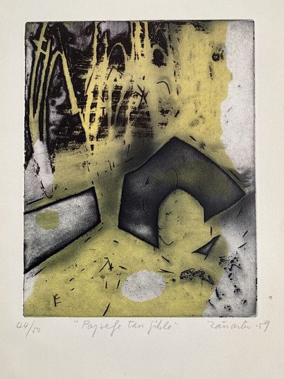 null 
Enrique ZANARTU (1921-2000) 




Lot of two etchings: 




- Tangible passage




-...