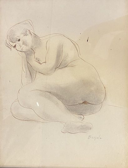 null 
Pierre BERJELE (1907 - 1990)




Lot de trois dessins représentant des nus.




Aquarelle...