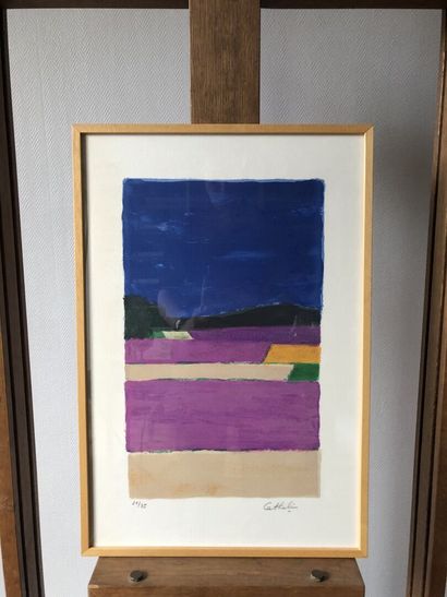 null Bernard CATHELIN (1919-2004)

Lavender field 

Lithograph, signed lower right...