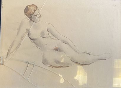null 
Pierre BERJELE (1907 - 1990)




Lot of three drawings representing nudes.




Watercolor...