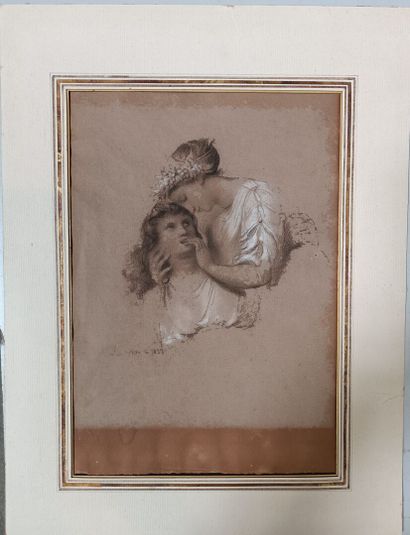 null François Joseph NAVEZ (1787-1869)

Deux jeunes femmes 

Crayon noir rehaussé...
