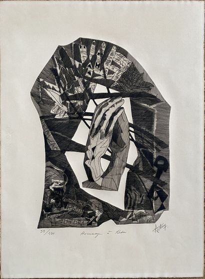 null Henri-Georges ADAM (1904-1967)

Homage to Rodin

Lithograph signed lower right...