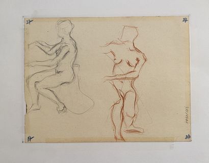 null Leonide FRECHKOP( 1897-1982 )

Lot of 5 sheets drawn on the front and back of...