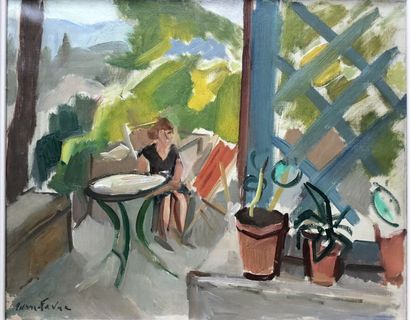 null Pierre FAVRE (1906-1983)

Rest on the terrace

Oil on canvas, signed lower left.

33...