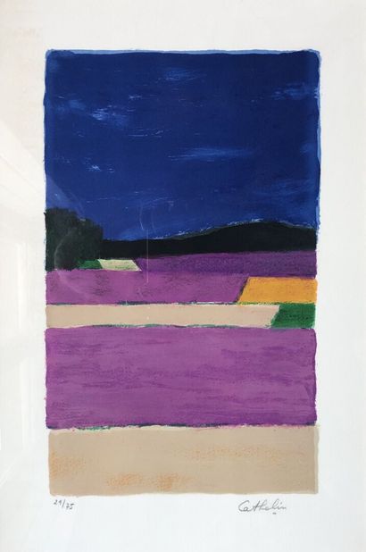 null Bernard CATHELIN (1919-2004)

Lavender field 

Lithograph, signed lower right...